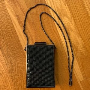 Cute metallic clutch with removable chain strap